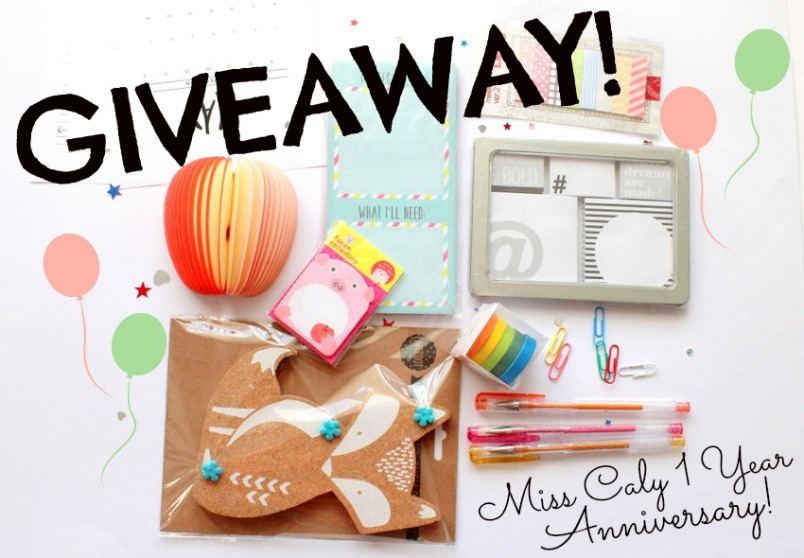 Giveaway! Miss Caly One Year anniversary